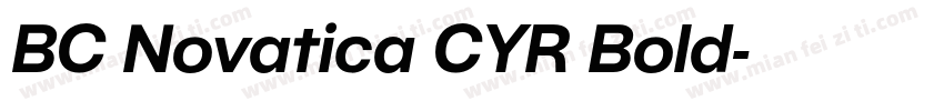 BC Novatica CYR Bold字体转换